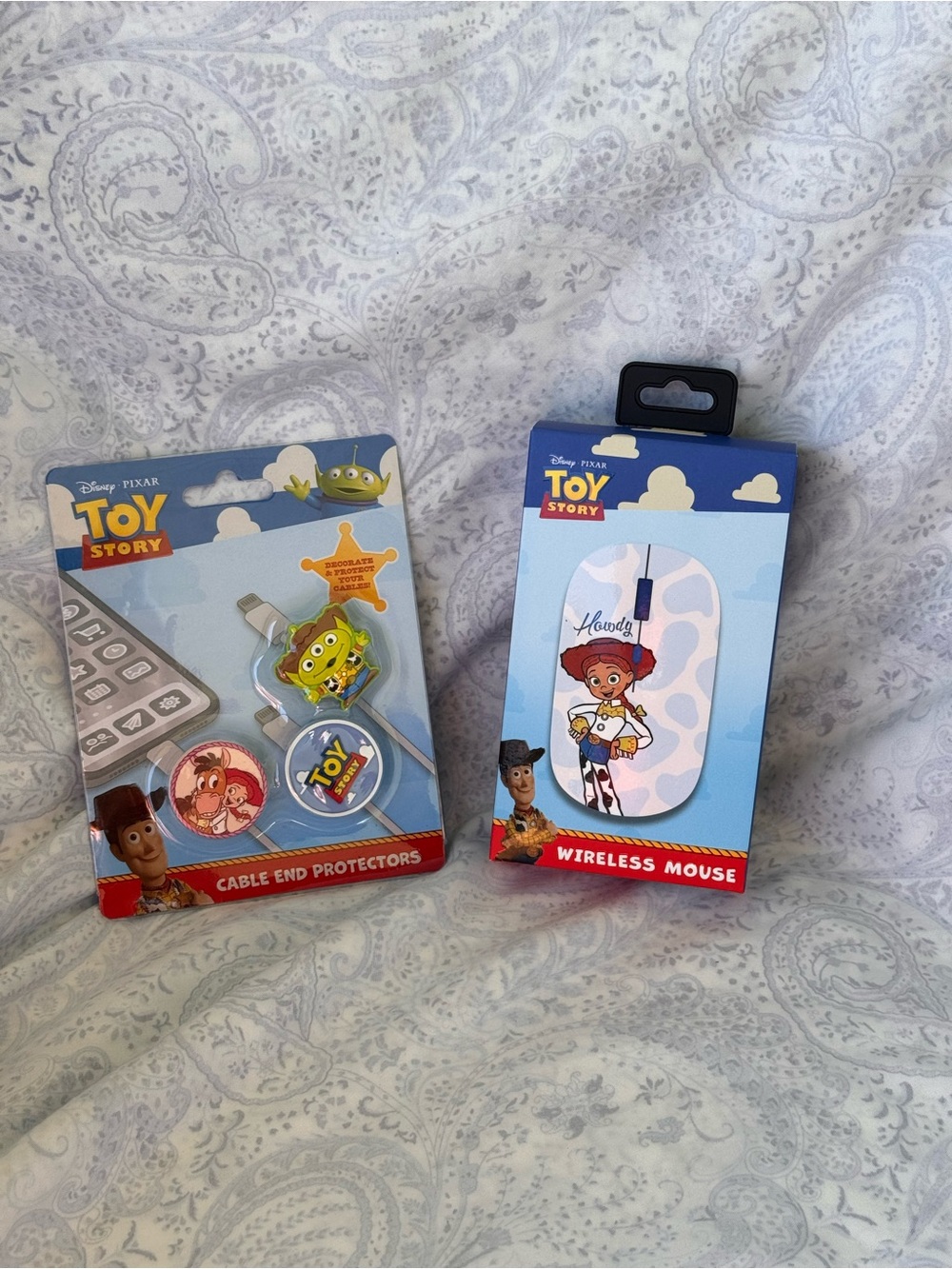 Toy Story Jessie Wireless Mouse and Cable Protectors - White/Blue